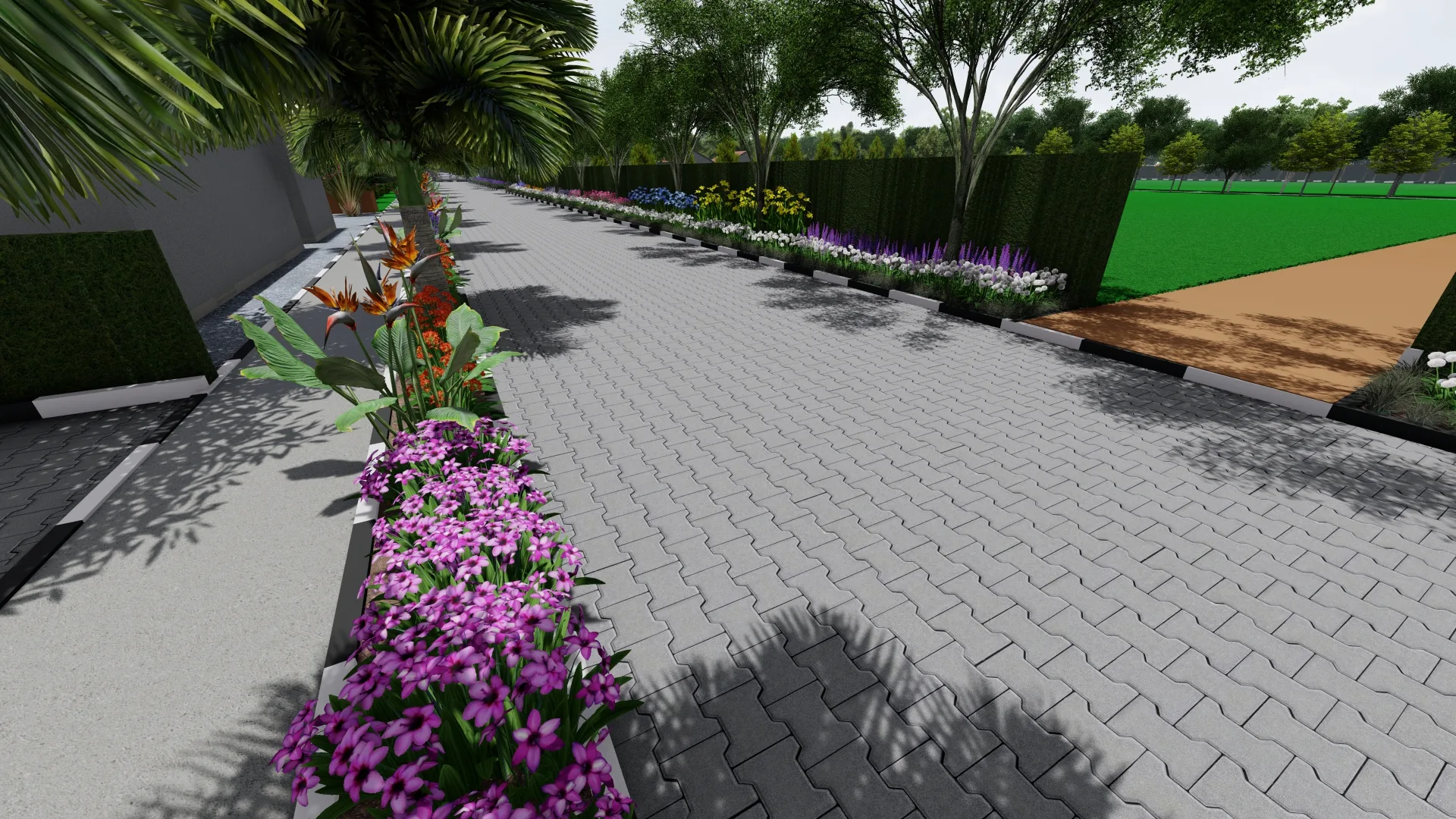 Walk Ways And Recreation Area