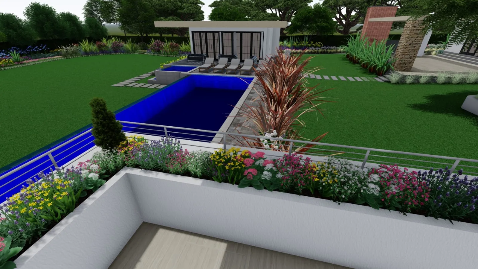 Expansive landscaped private estate